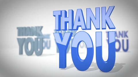 thank you symbol rotating in a creative 3d scene loop full hd footage 1080p