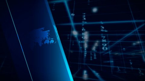 Background News Computers Data Technology Full Stock Footage Video (100