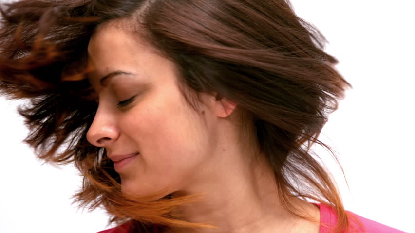 Beautiful Brunette Tossing Her Hair Stock Footage Video 100 Royalty Free 7270858 Shutterstock