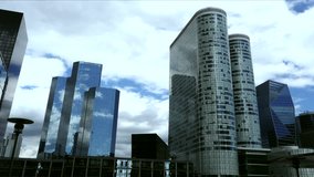 Worldwide Business
Time lapse of a business center with high rise towers and animated sky