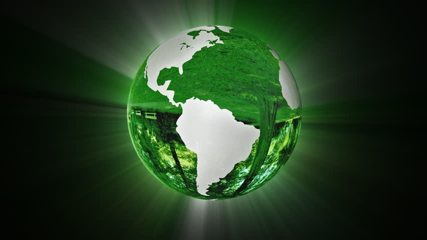 Environmental conservation with Earth planet, recycling concept