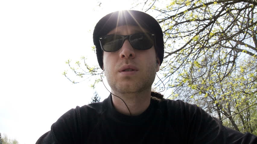 Time lapse of a young man riding bicycle