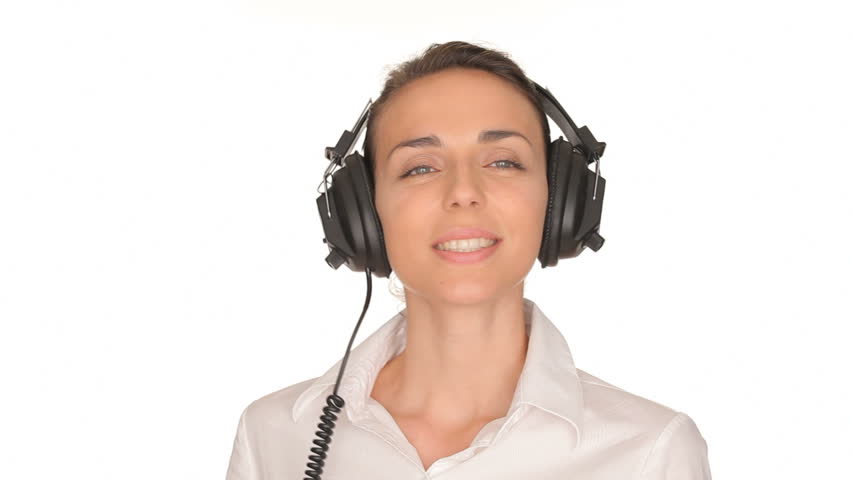 Young woman with headphones