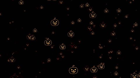 Animated stylish background useful for halloween,spooky, scary, haunted, eerie, ghost, or terror. background with the elements during Halloween such as, ghost, bats, pumpkins, and so on.
