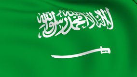 Flying Flag of SAUDI ARABIA | LOOPED |
