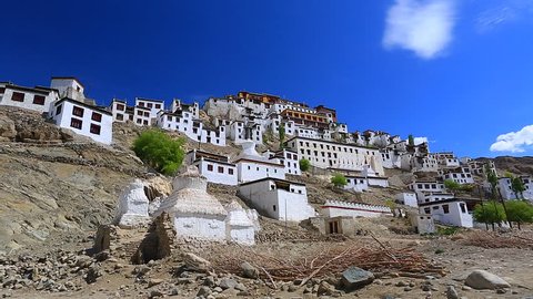 panorama video taken in the area of the Monastery Khemis - Khemis-gompa (Little Tibet, Ladakh, India)
