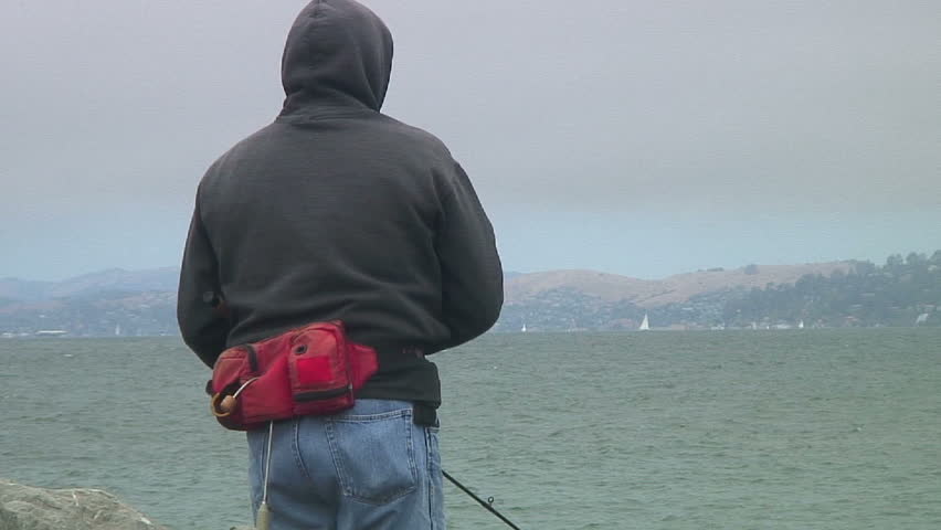 Fishing off the rocks.