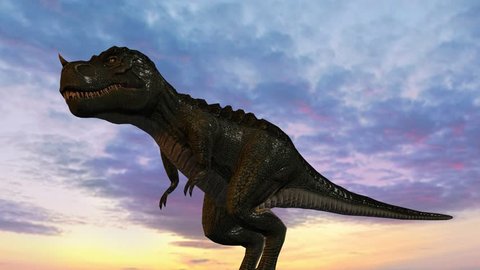 Tyrannosaurus Rex Dinosaur Roars - Loopable - 4K