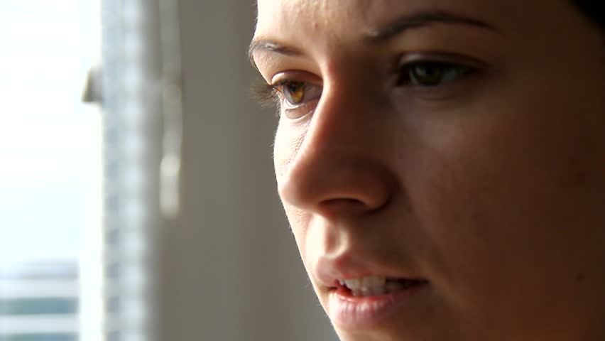 A sick girl suffering with the flu