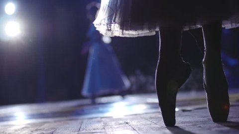 Stock video footage classical ballet ballerina on pointe