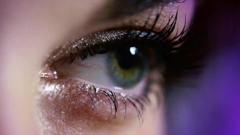 Beautiful Female Eye, Opening & Blinking: Extreme Close Up, Macro 2