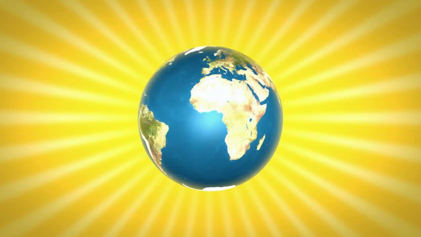 Earth with Orange Ray Background HD1080 Loopable