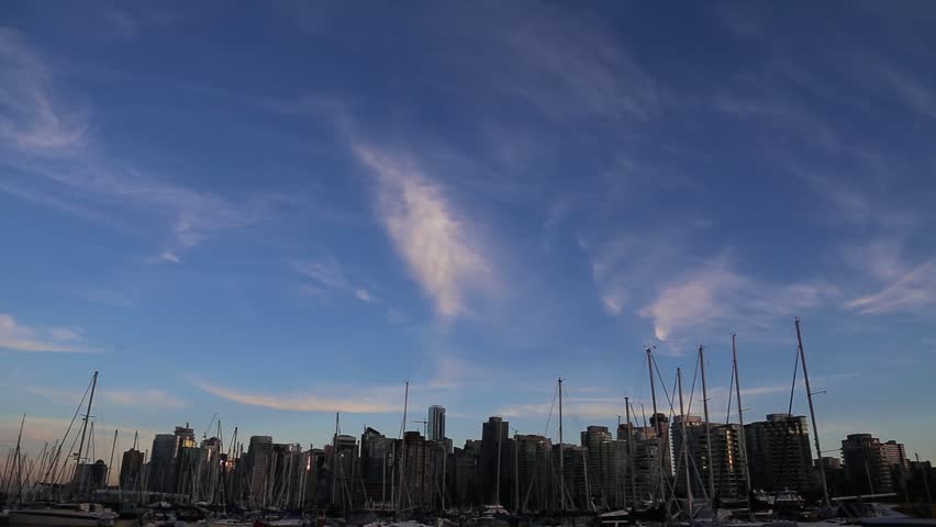 Back light shot of people jogging in the Stanley park at dusk