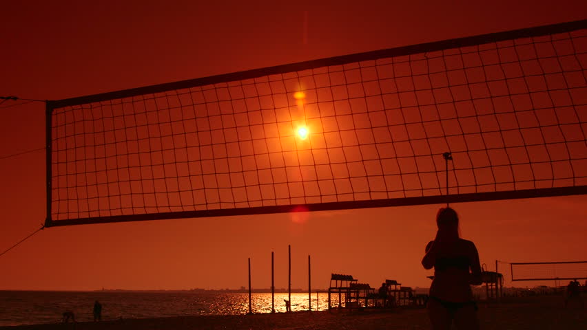 Summer vacations activity beach volleyball
