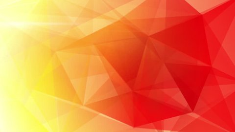 yellow orange red triangles. computer generated seamless loop abstract geometrical motion background
