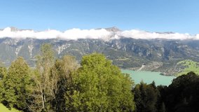 Aerial Footage of the Bernese Oberland and lake 