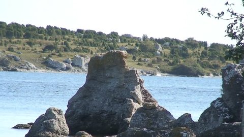 Coastline on the island Gotland in Sweden