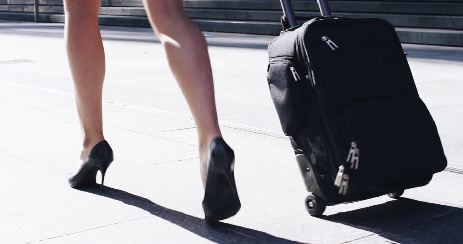 woman with luggage