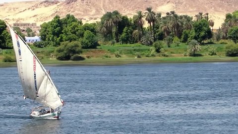 felucca on the Nile river 