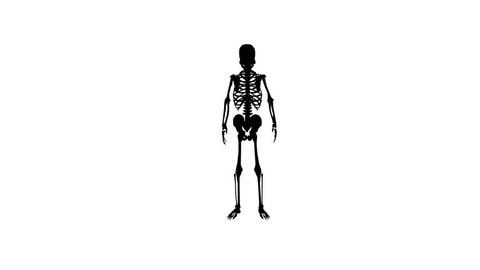 Halloween Skeleton Silhouette Hip Hop Funny dance. You can use this as a transparent video by keying out white background. Quicktime PhotoJPEG