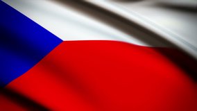 National flag of Czech Republic waving in the wind - background animation for home videos, vacation movies, business presentation and DVD or Blu-ray disc menus