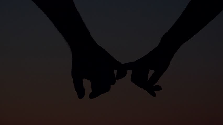 joining hands silhouette