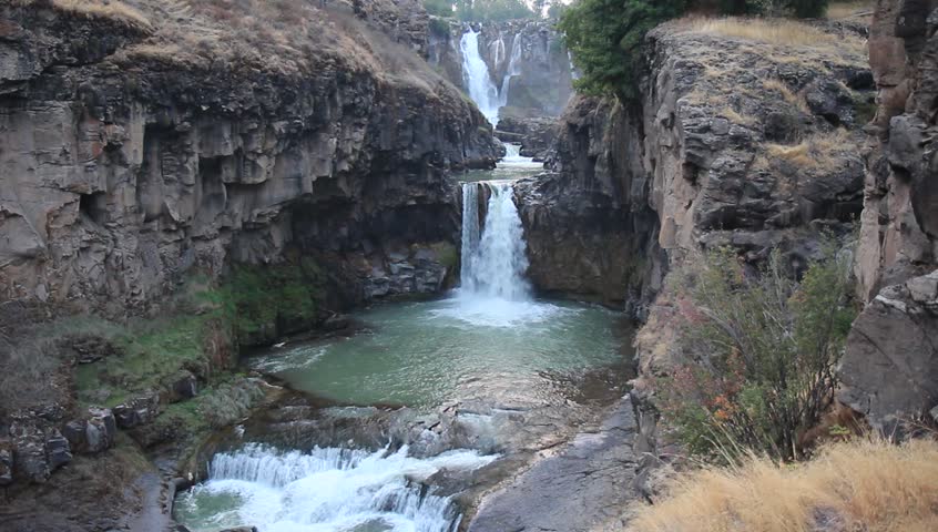 White River Falls on White River located southeast of Mount Hood just east of Tygh Vally in Oregon State