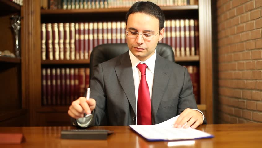 Businessman losing his patience while doing paper works Royalty-Free Stock Footage #7434208