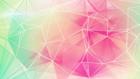 light green pink triangles. computer generated seamless loop abstract geometrical motion background
