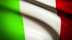 National flag of Italy waving in the wind - background animation for home videos, vacation movies, business presentation and DVD or Blu-ray disc menus