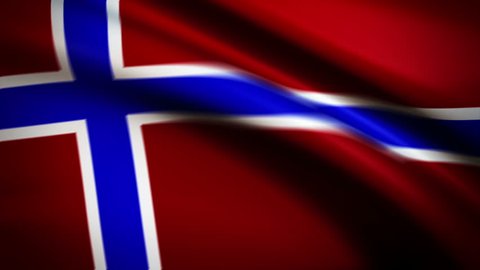 National flag of Norway waving in the wind - background animation for home videos, vacation movies, business presentation and DVD or Blu-ray disc menus