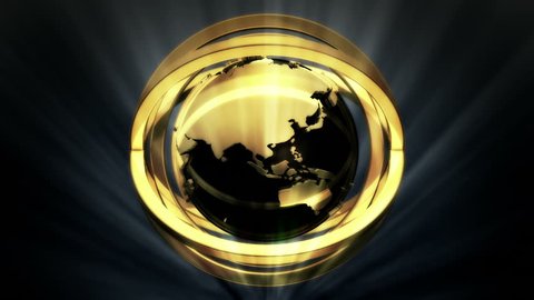 Golden Globe in Rotor Shine - background animation for home videos, vacation movies, business presentation and DVD or Blu-ray disc menus 
