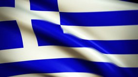 National flag of Greece waving in the wind - background animation for home videos, vacation movies, business presentation and DVD or Blu-ray disc menus