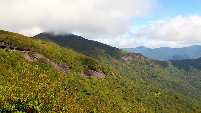 Hints of autumn along the Blue Ridge Parkway in North Carolina
