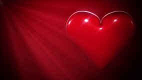 Red Heart In Sparkle Shine - background animation for home videos, vacation movies, business presentation and DVD or Blu-ray disc menus