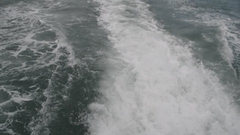 VDO Clip wave on sea from boat