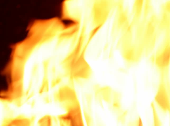 Burning flaming fire with sparks