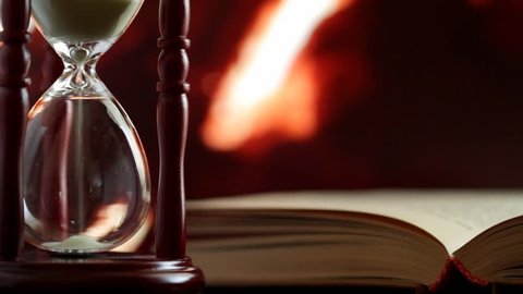 Holy Bible Hourglass Representing Signs Coming Stock Photo (Edit Now ...