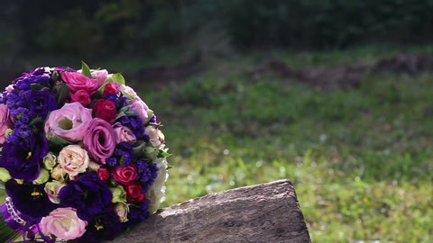 Wedding bouquet of fresh flowers.Festive bouquet of fresh flowers.Wedding bridal bouquet.Wedding floristry.