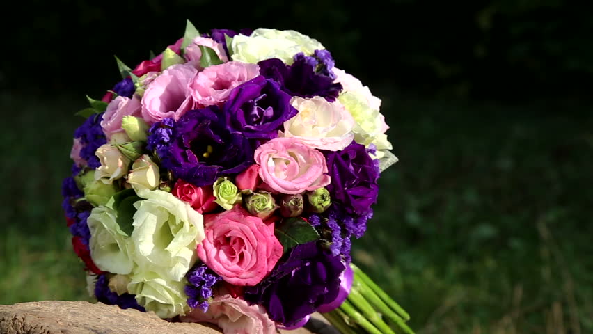 Wedding Bouquet Of Fresh Flowers Festive Stock Footage Video 100 Royalty Free 7496188 Shutterstock