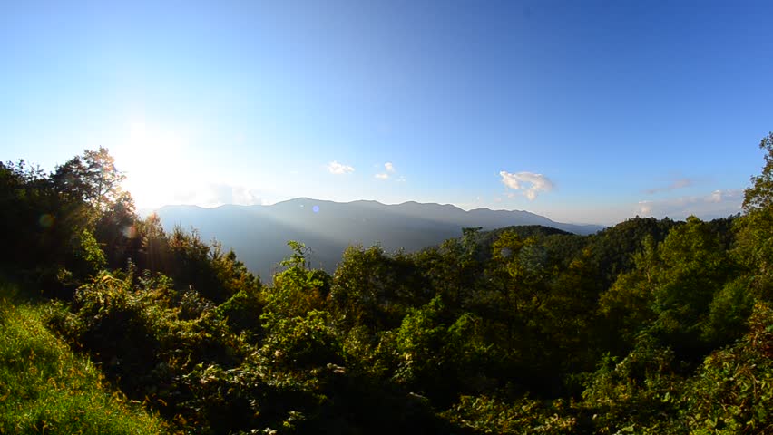 Sunrise over Blue Ridge Mountains Scenic Overlook