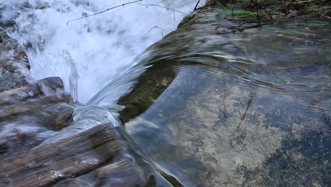 Rapid Mountain Stream at Plitvice lakes national park in Croatia