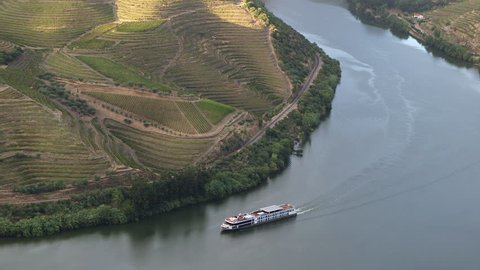 Boat on Douro river in Portugal
