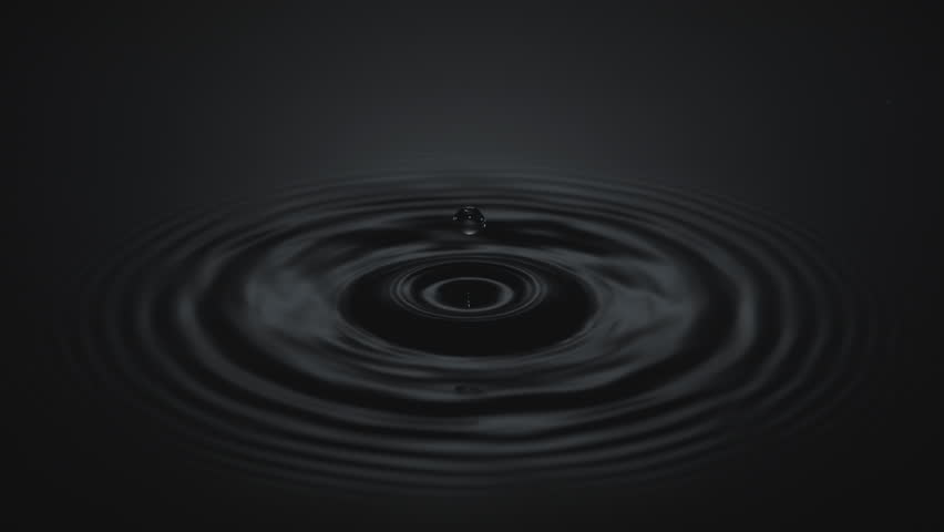 Water Drop making ripple against black background. Shot with high speed camera, phantom flex 4K. 4K 30fps. Slow Motion. | Shutterstock HD Video #7510360