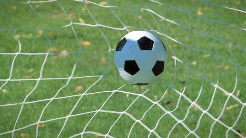 Football Soccer Ball Goal Into Arkivvideomateriale 100 Royaltyfritt Shutterstock