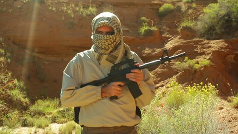 A terrorist in the desert