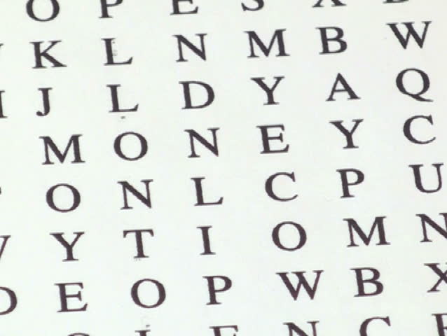 Money Word Search Puzzle - Stock Footage Video (100% Royalty-free