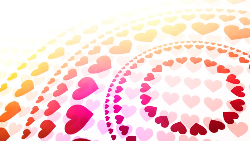 Rainbow Hearts Background Looping background of concentric, colorful rings of
