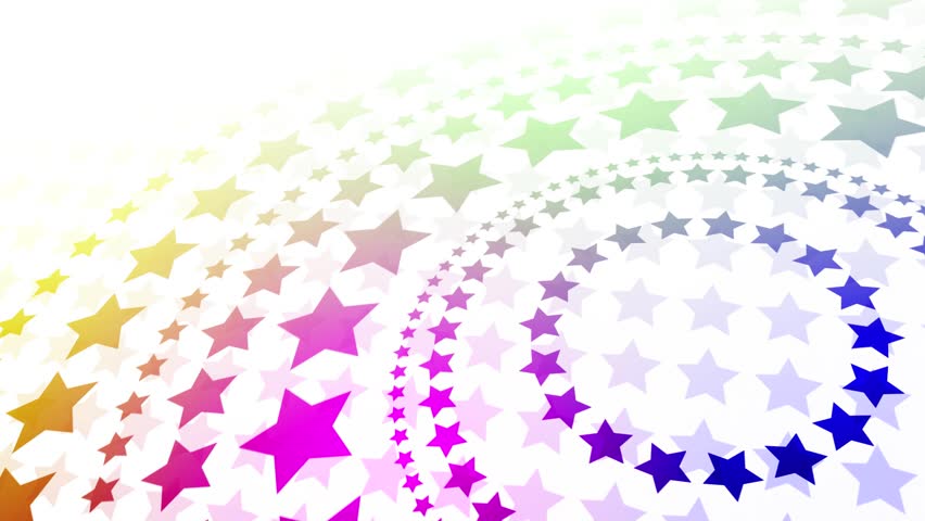 Rainbow Stars Background Looping background of concentric, colorful rings of