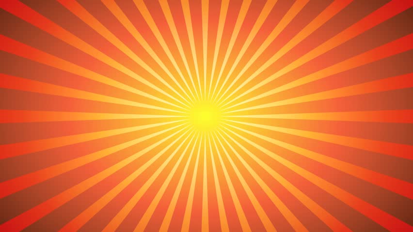 Hot Sunburst Background Looping, animated illustration of glowing radial